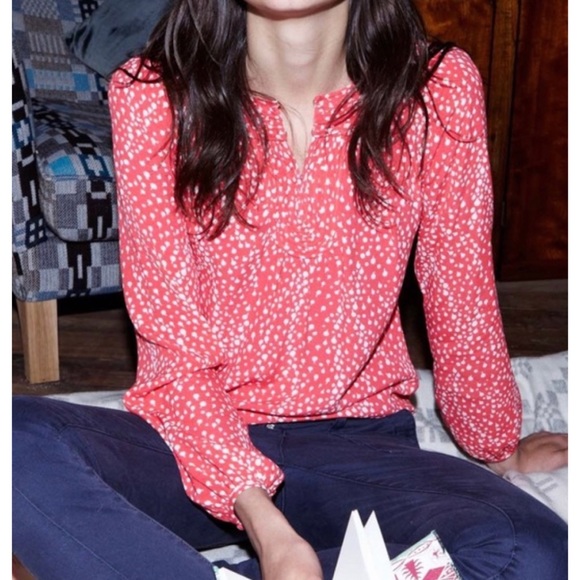 Boden Tops - Boden Coral Brondesbury Blouse Long Sleeve